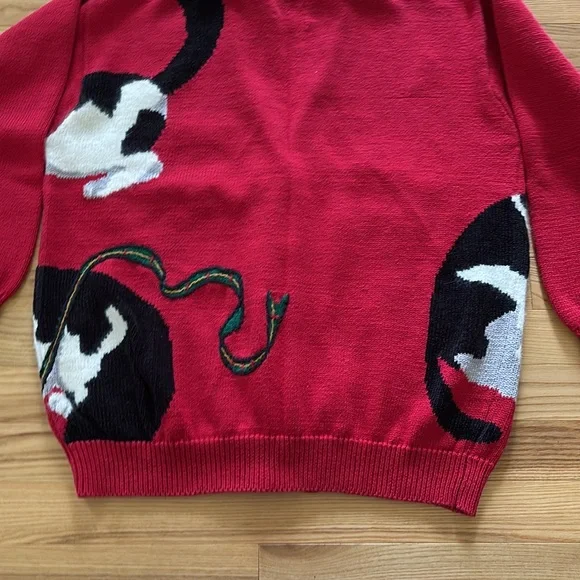 Susan Bristol Red Knit Sweater - Picture 5 of 5
